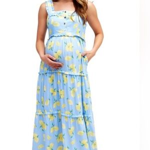 Nom Maternity Lemon Dress